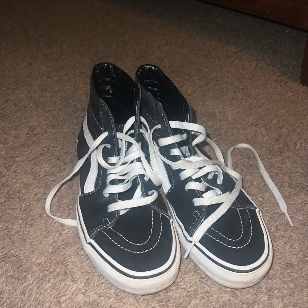 Black and White High-Top Sneakers
